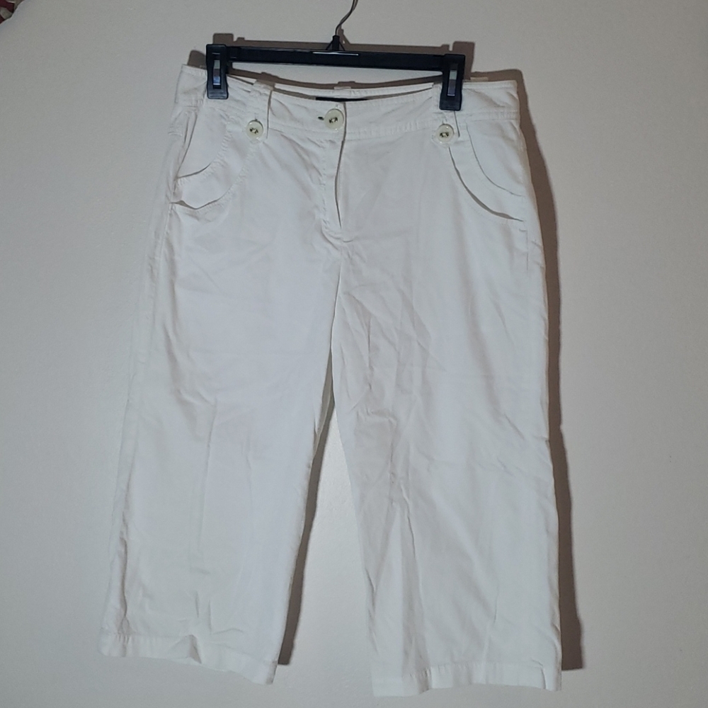 sharagano White, stretch,  Cropped/capris Size 10